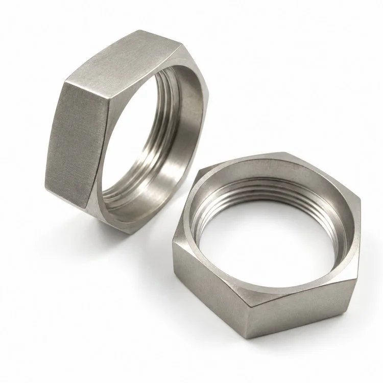 พรีซิชั่น CNC Machined Thin Hex Jam Nut